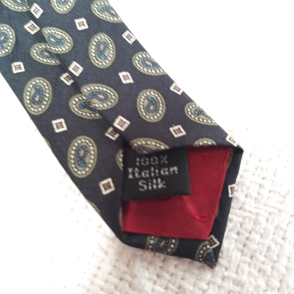 ✨HP✨ The Arrow Company Paisley Geometric Silk Tie - Picture 4 of 4